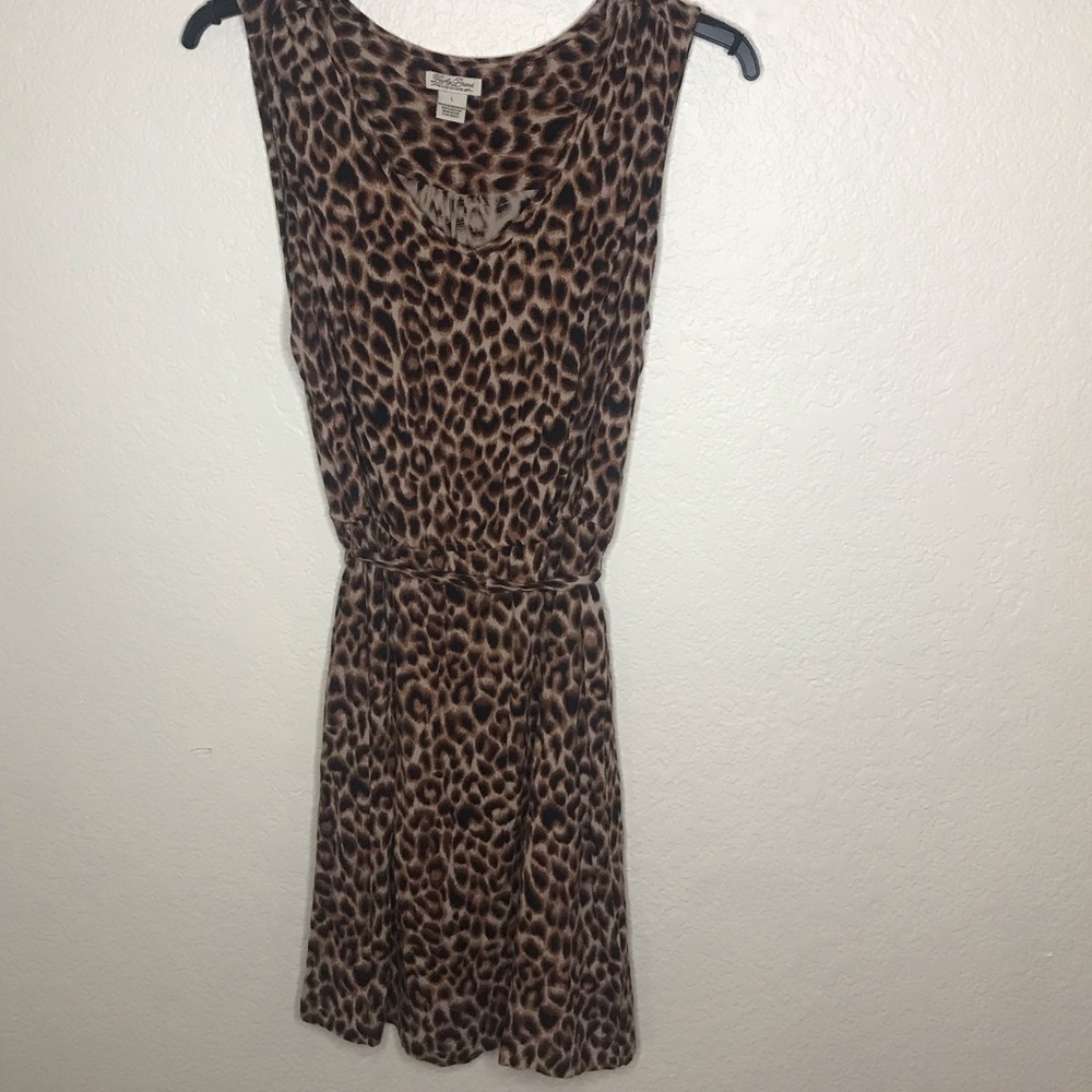 Lucky brand cheetah print dress size large